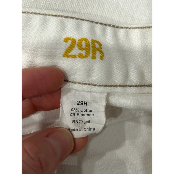 J.Crew Matchstick Womens White Denim Jeans Size 29R Straight Fit Classic Style - Picture 5 of 10